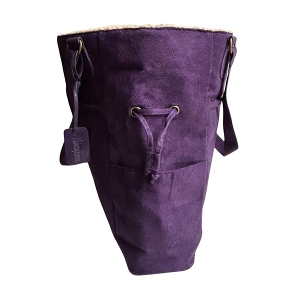 NWOT Neiman Marcus Faux Suede Adjustable Tote Bag - Picture 8 of 14